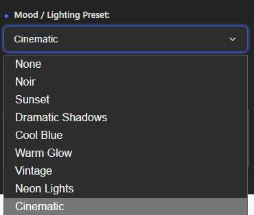 Advanced Options Panel